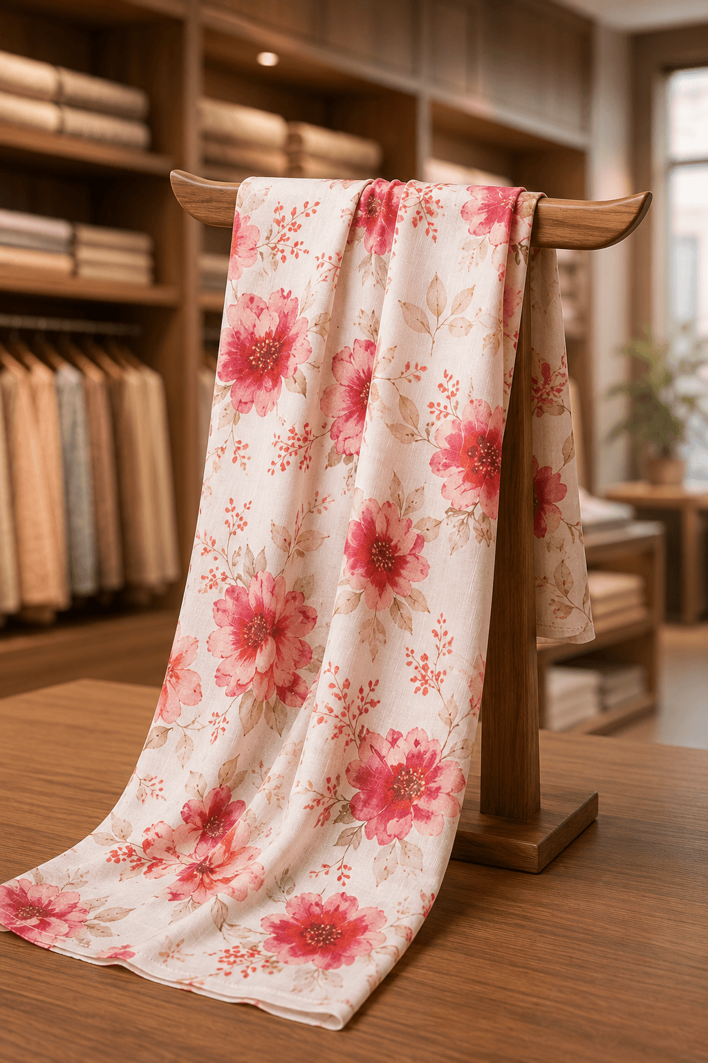 Pink Watercolor Floral Print
