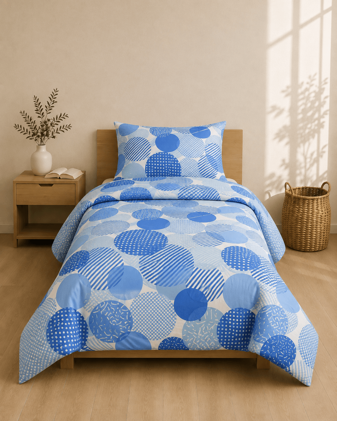 Blue Circle Abstract Print