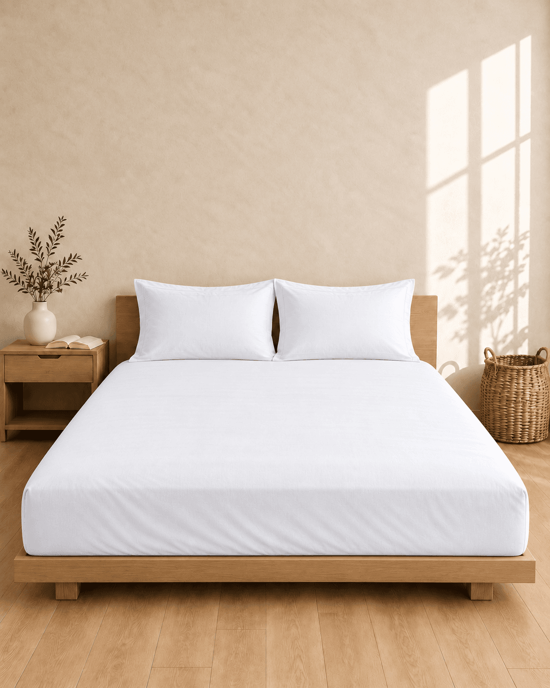 Plain fitted Bedsheets