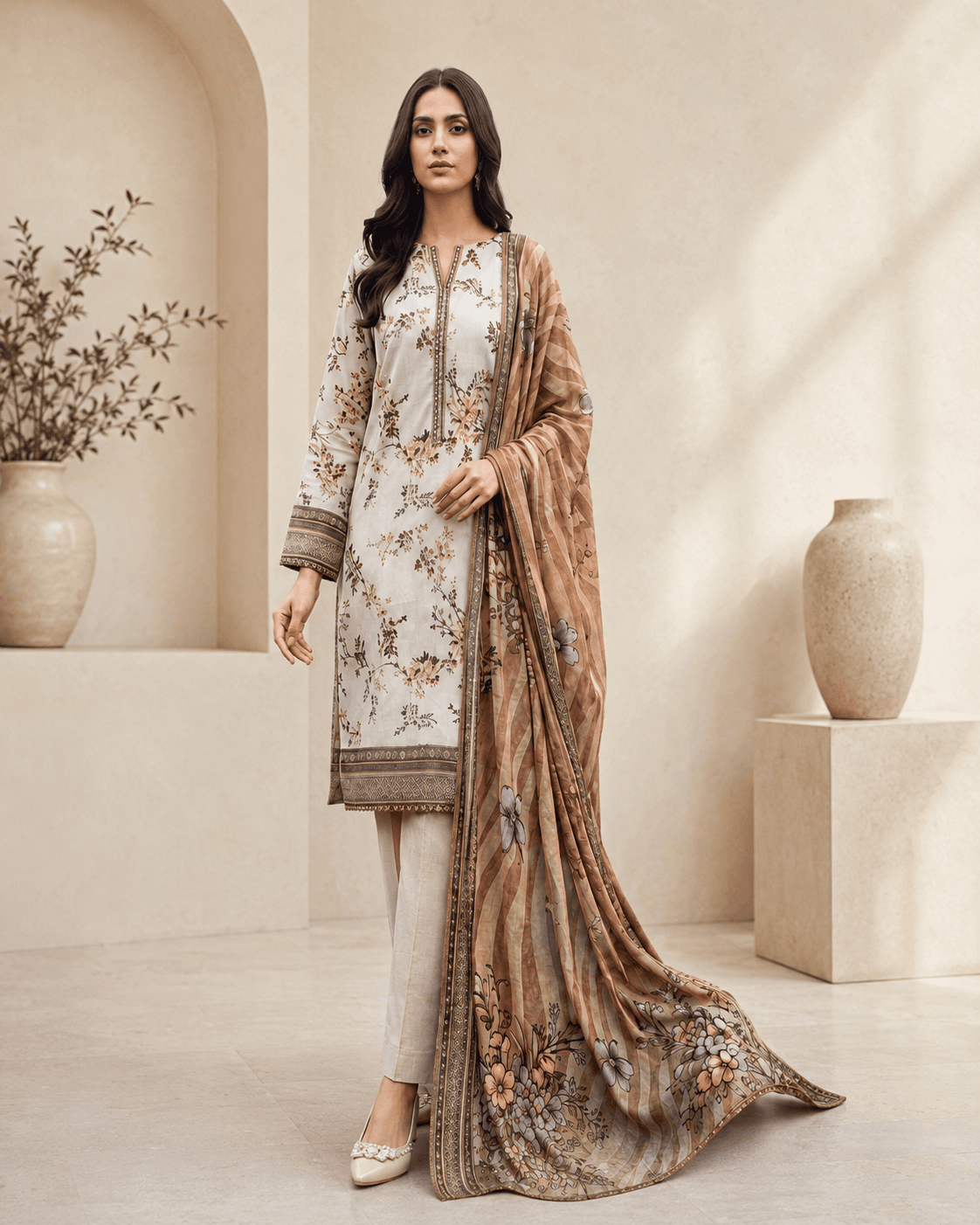 3-piece Ivory / Beige